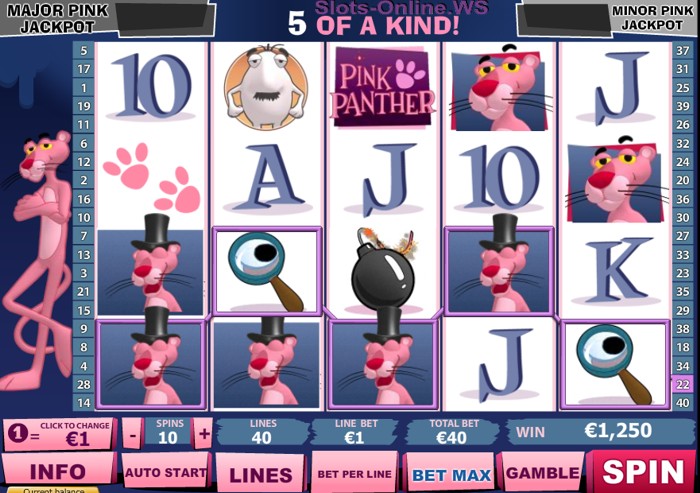 Игровые автоматы «Pink Panther» в казино 1хБет